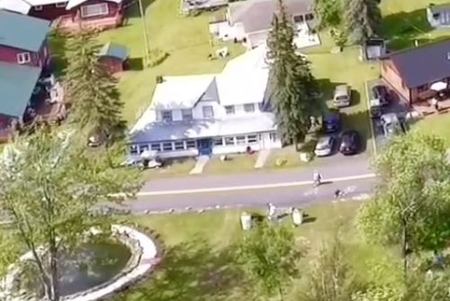 Aerial view of Lake George